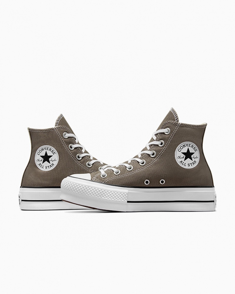 Converse Chuck Taylor All Star Lift Platform Hvide Sort | 67543XBYQ