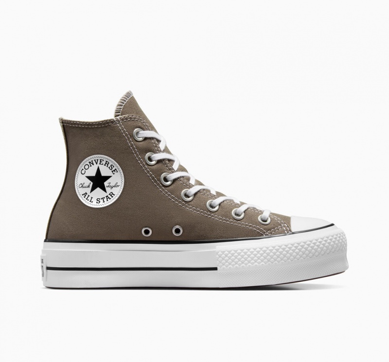 Converse Chuck Taylor All Star Lift Platform Hvide Sort | 67543XBYQ