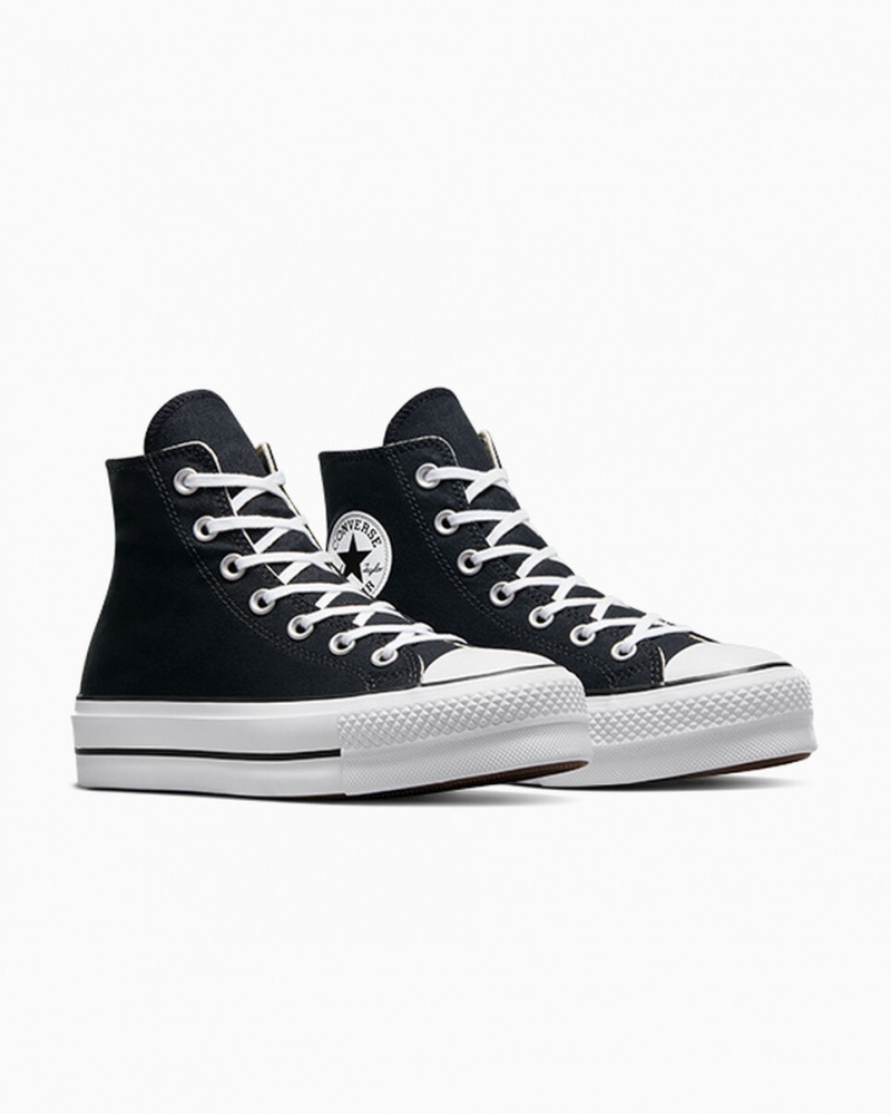 Converse Chuck Taylor All Star Lift Platform Sort Hvide Hvide | 71894EVUN