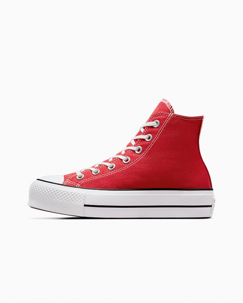 Converse Chuck Taylor All Star Lift Platform Rød Hvide Sort | 23748XDBJ