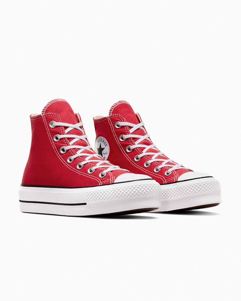 Converse Chuck Taylor All Star Lift Platform Rød Hvide Sort | 23748XDBJ