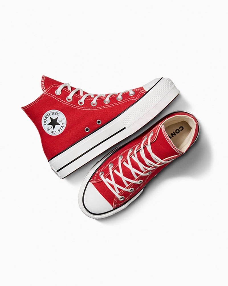 Converse Chuck Taylor All Star Lift Platform Rød Hvide Sort | 23748XDBJ