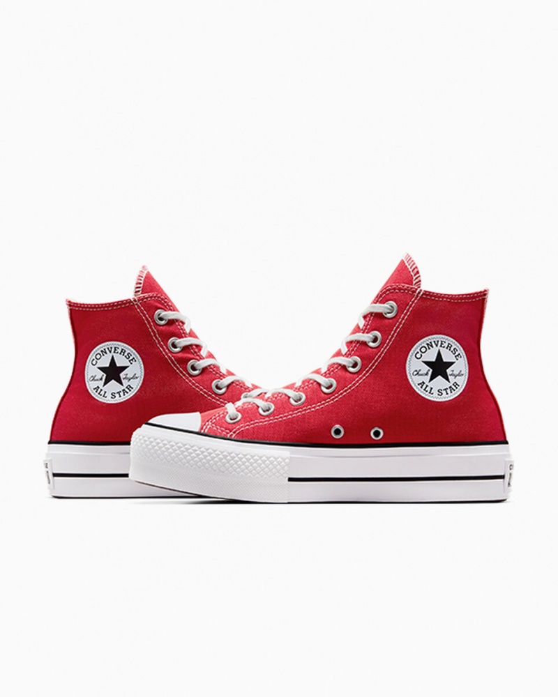 Converse Chuck Taylor All Star Lift Platform Rød Hvide Sort | 23748XDBJ