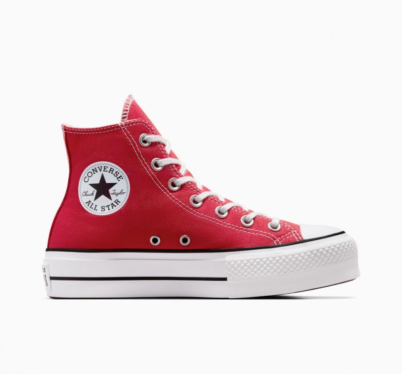 Converse Chuck Taylor All Star Lift Platform Rød Hvide Sort | 23748XDBJ