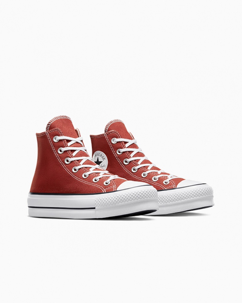 Converse Chuck Taylor All Star Lift Platform Rød Hvide Sort | 94067XTPQ