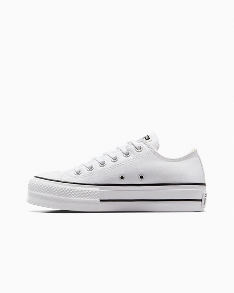 Converse Chuck Taylor All Star Lift Platform Hvide Sort Hvide | 68104KWGT