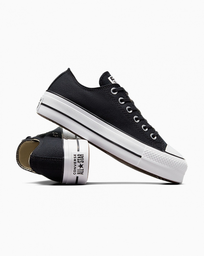 Converse Chuck Taylor All Star Lift Platform Sort Hvide Hvide | 62481LMRQ