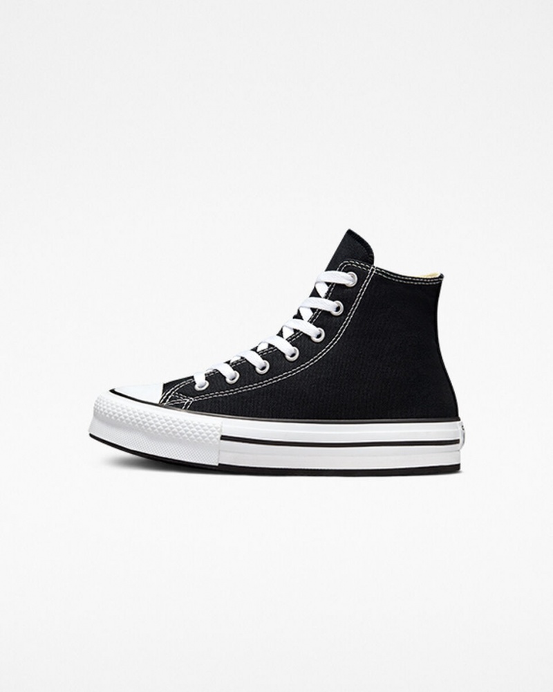 Converse Chuck Taylor All Star Lift Platform Sort Hvide Sort | 40736FONC