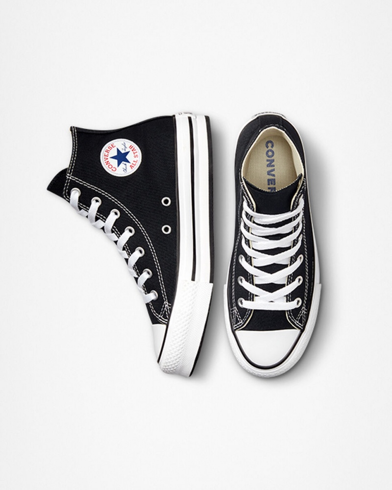 Converse Chuck Taylor All Star Lift Platform Sort Hvide Sort | 40736FONC