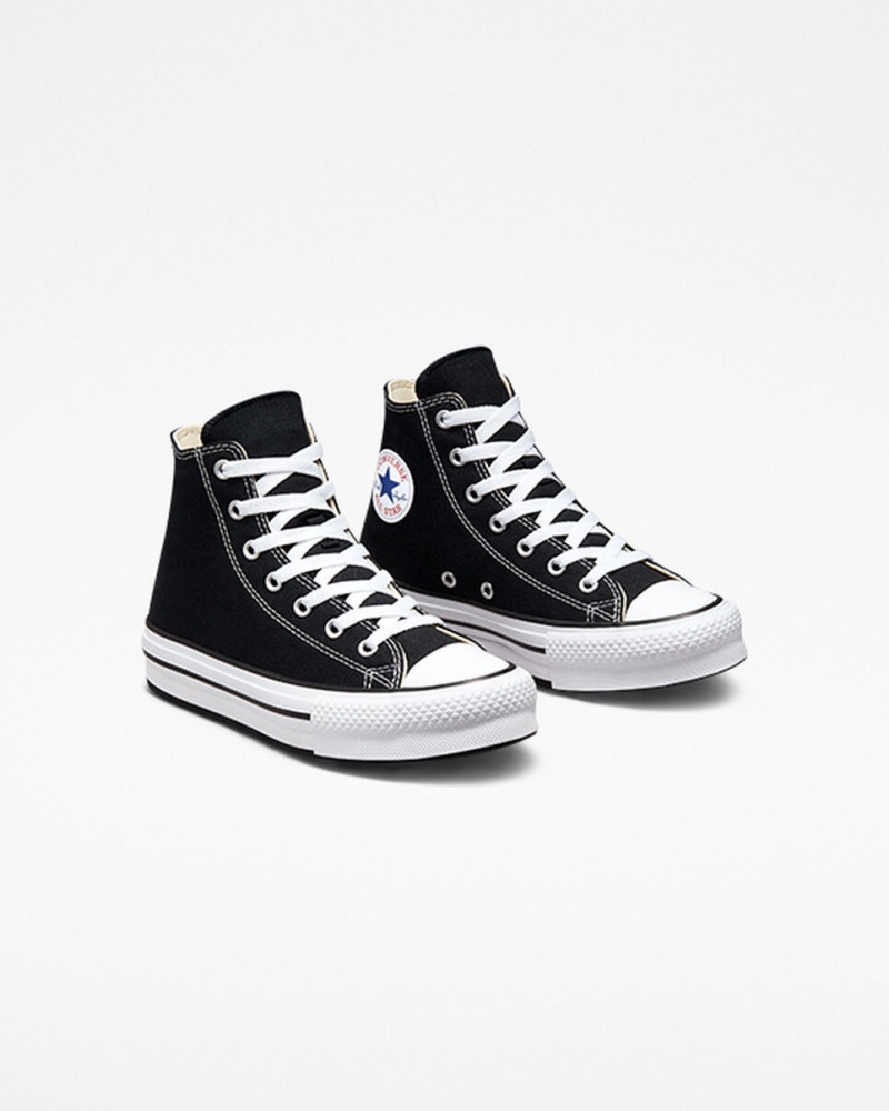 Converse Chuck Taylor All Star Lift Platform Sort Hvide Sort | 40736FONC