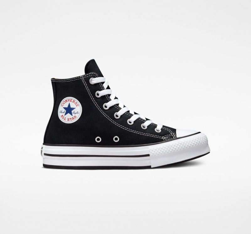 Converse Chuck Taylor All Star Lift Platform Sort Hvide Sort | 40736FONC