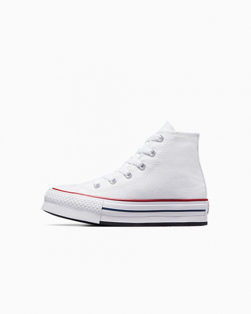 Converse Chuck Taylor All Star Lift Platform Hvide Mørkeblå | 12746USDP