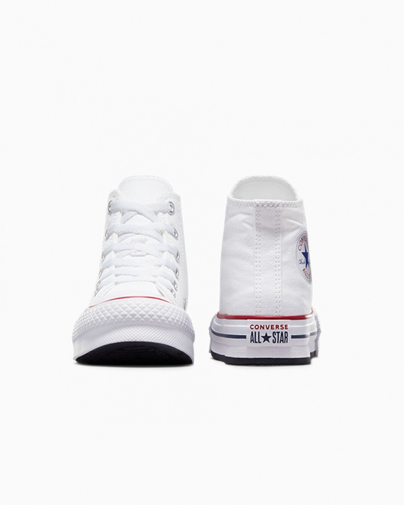 Converse Chuck Taylor All Star Lift Platform Hvide Mørkeblå | 12746USDP