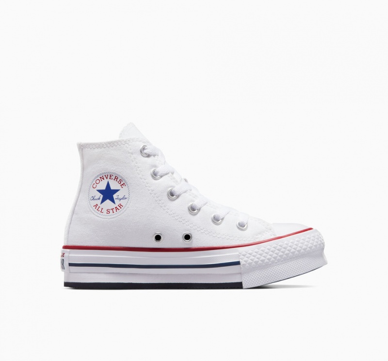 Converse Chuck Taylor All Star Lift Platform Hvide Mørkeblå | 12746USDP