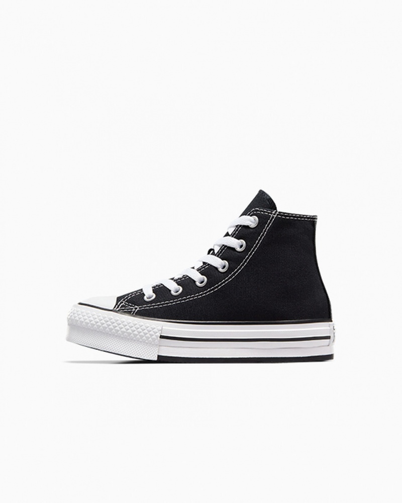 Converse Chuck Taylor All Star Lift Platform Sort Hvide Sort | 36092ENLD