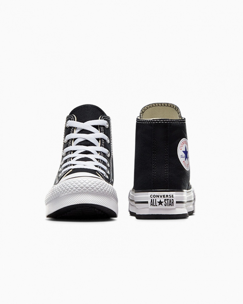 Converse Chuck Taylor All Star Lift Platform Sort Hvide Sort | 36092ENLD