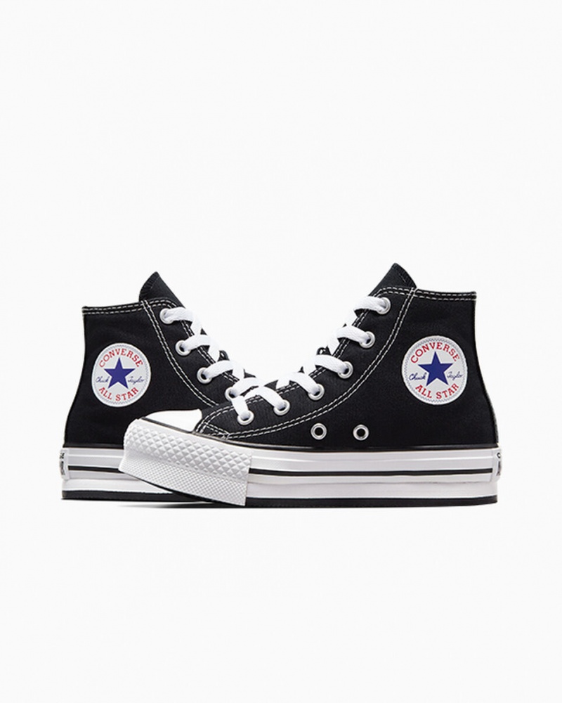 Converse Chuck Taylor All Star Lift Platform Sort Hvide Sort | 17392LHEX