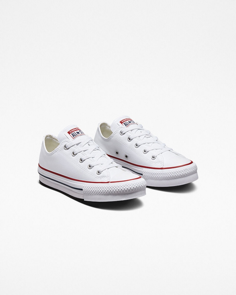 Converse Chuck Taylor All Star Lift Platform Hvide Mørkeblå | 40738DHVR