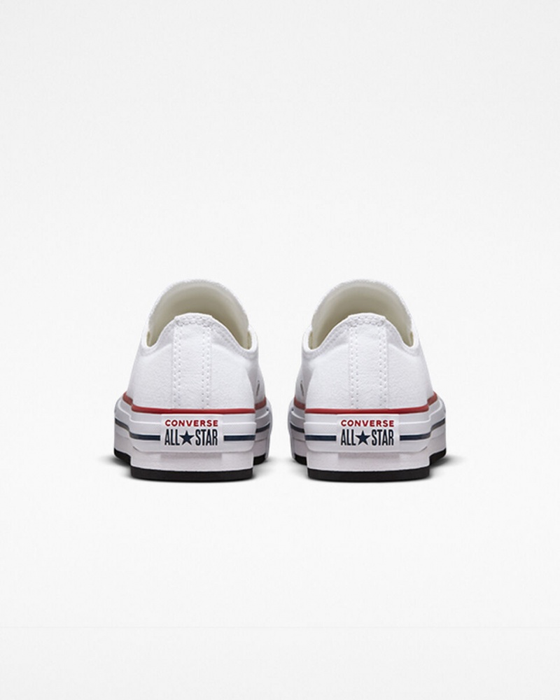 Converse Chuck Taylor All Star Lift Platform Hvide Mørkeblå | 40738DHVR