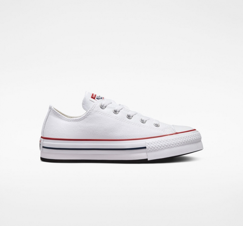 Converse Chuck Taylor All Star Lift Platform Hvide Mørkeblå | 40738DHVR