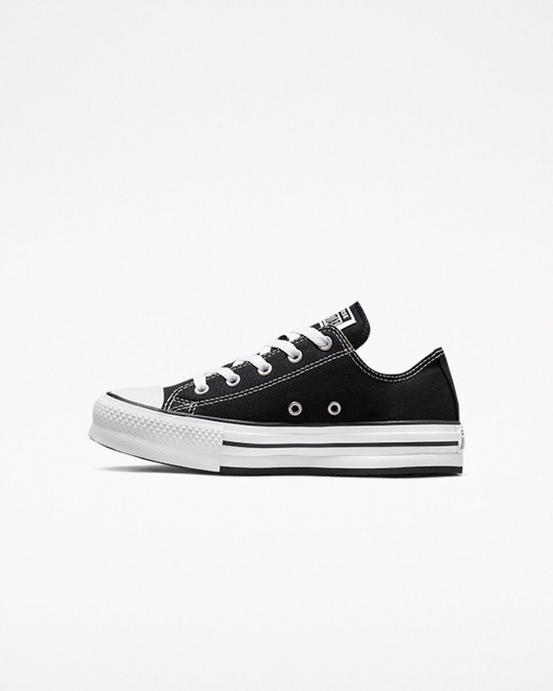 Converse Chuck Taylor All Star Lift Platform Sort Hvide Sort | 93517DZNM