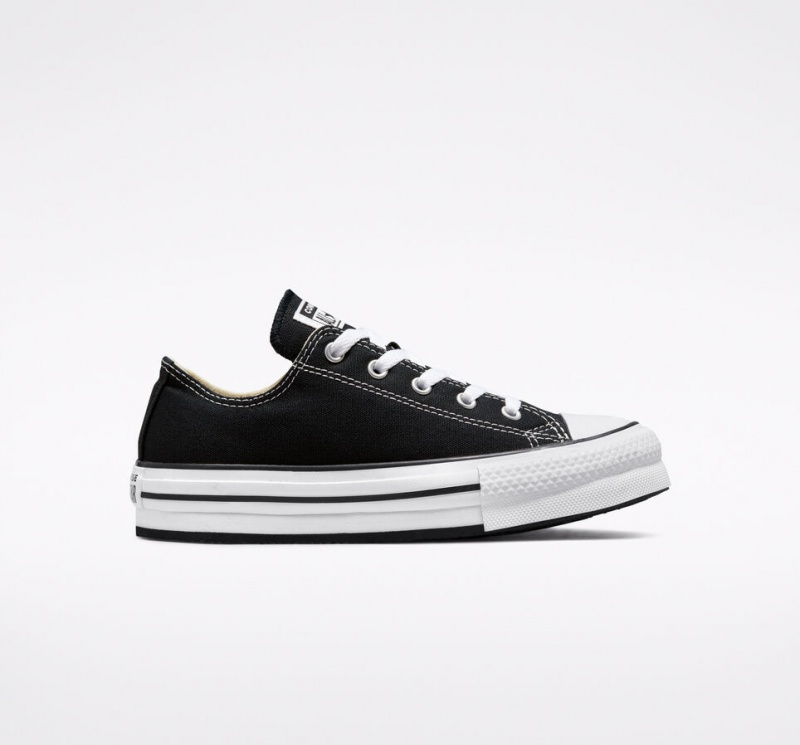 Converse Chuck Taylor All Star Lift Platform Sort Hvide Sort | 93517DZNM