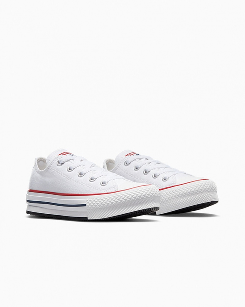 Converse Chuck Taylor All Star Lift Platform Hvide Mørkeblå | 65910TPHI