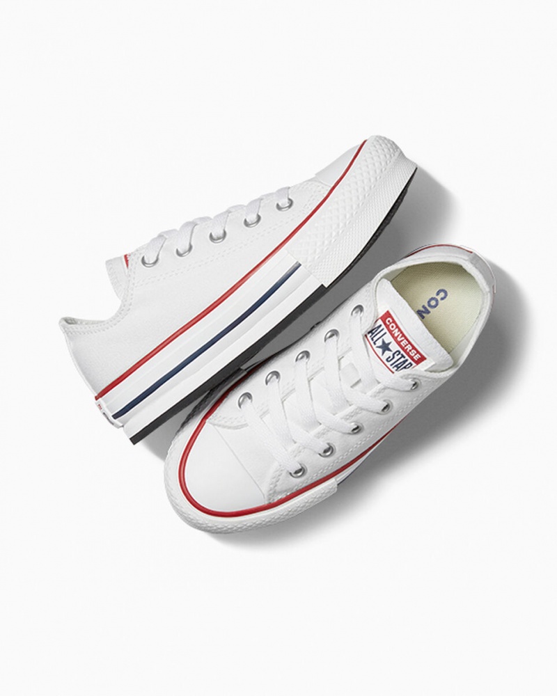 Converse Chuck Taylor All Star Lift Platform Hvide Mørkeblå | 65910TPHI