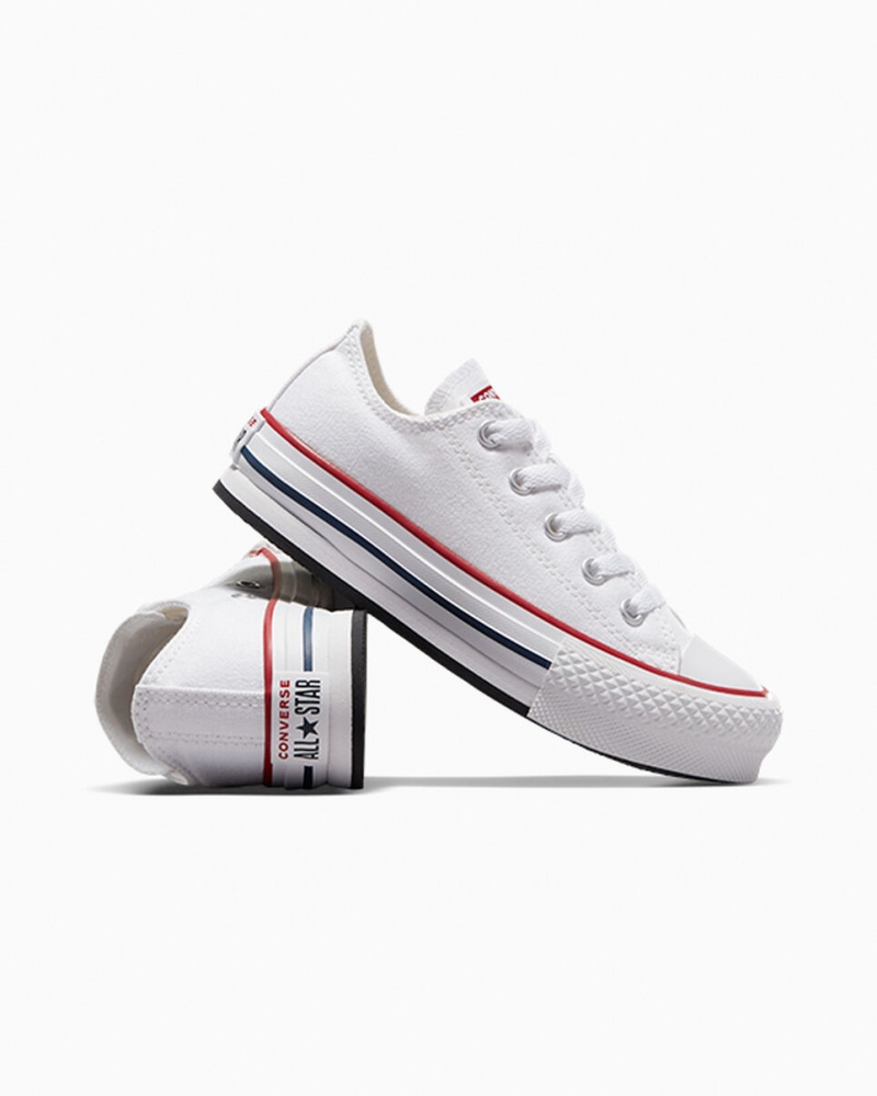 Converse Chuck Taylor All Star Lift Platform Hvide Mørkeblå | 65910TPHI