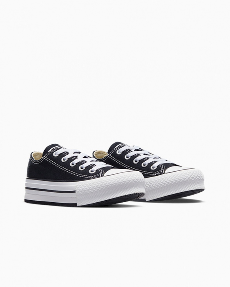 Converse Chuck Taylor All Star Lift Platform Sort Hvide Sort | 85746DMZH