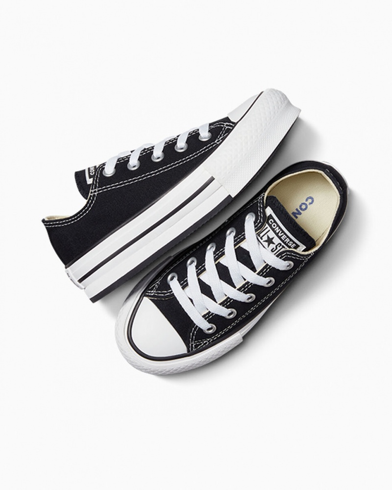 Converse Chuck Taylor All Star Lift Platform Sort Hvide Sort | 85746DMZH