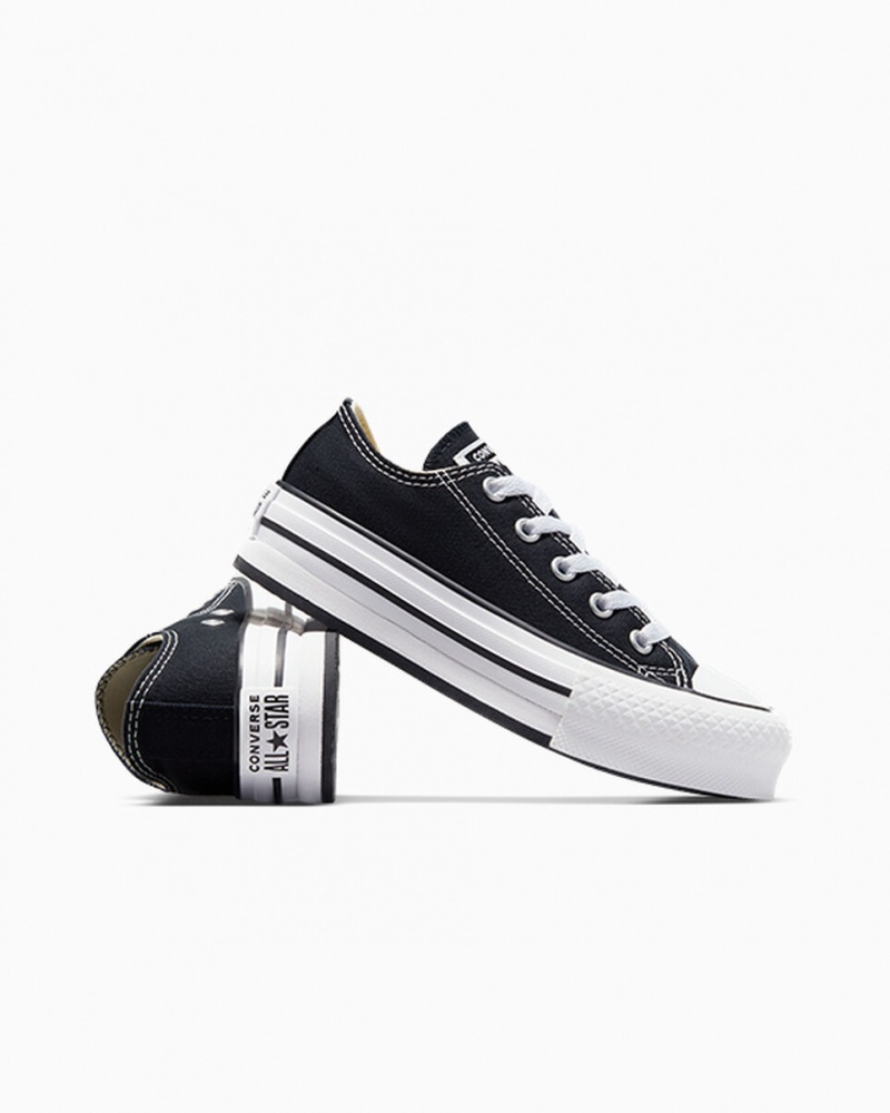 Converse Chuck Taylor All Star Lift Platform Sort Hvide Sort | 85746DMZH