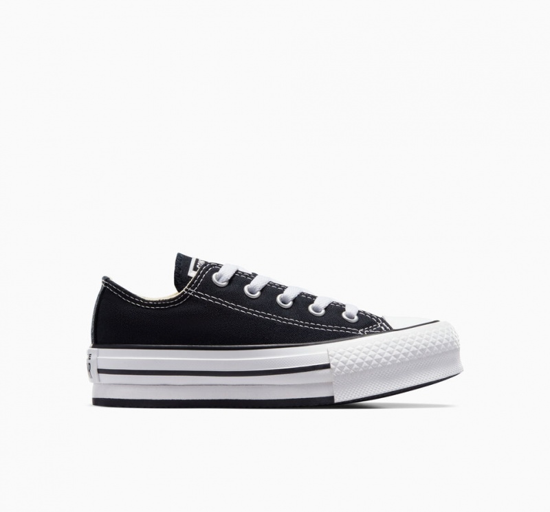 Converse Chuck Taylor All Star Lift Platform Sort Hvide Sort | 10463WKBY