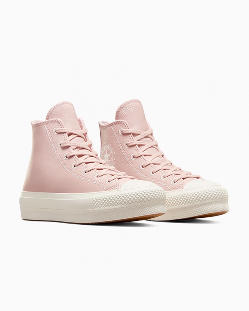 Converse Chuck Taylor All Star Lift Platform Bold Stitch Lyserød Lyserød | 27063CWST