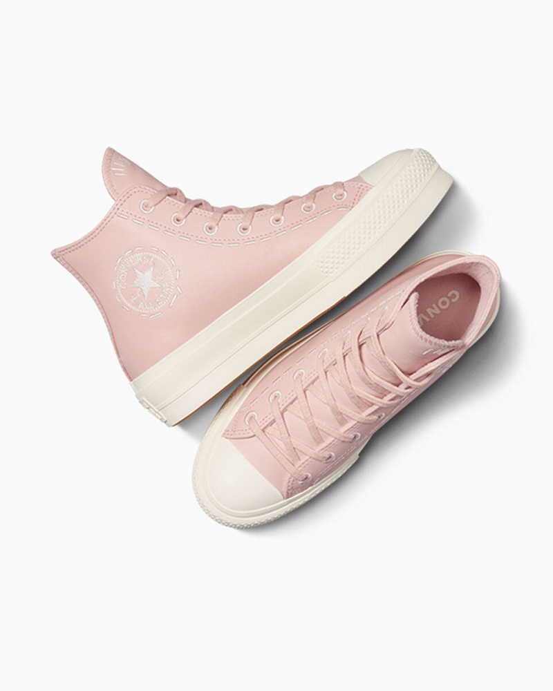 Converse Chuck Taylor All Star Lift Platform Bold Stitch Lyserød Lyserød | 27063CWST