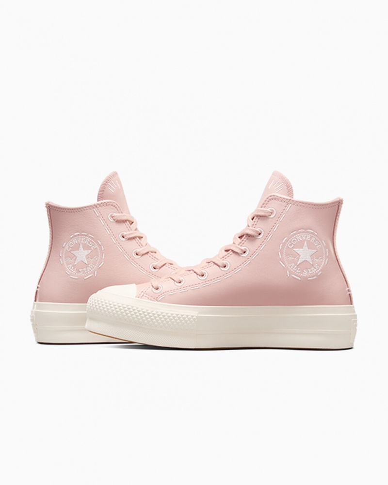 Converse Chuck Taylor All Star Lift Platform Bold Stitch Lyserød Lyserød | 27063CWST