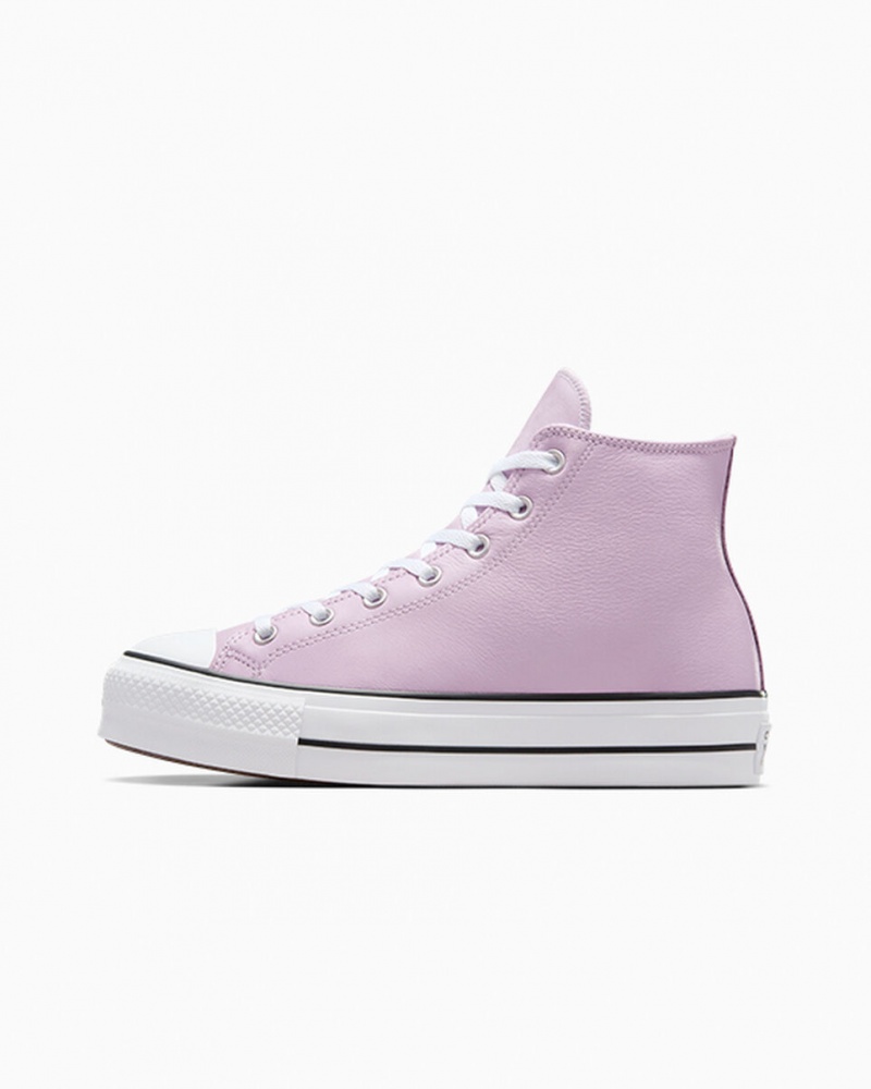 Converse Chuck Taylor All Star Lift Platform Excess Materials Hvide Sort | 23418YPLZ