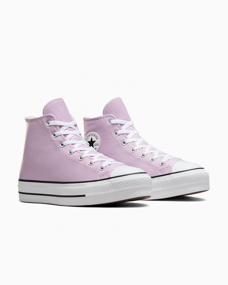 Converse Chuck Taylor All Star Lift Platform Excess Materials Hvide Sort | 23418YPLZ