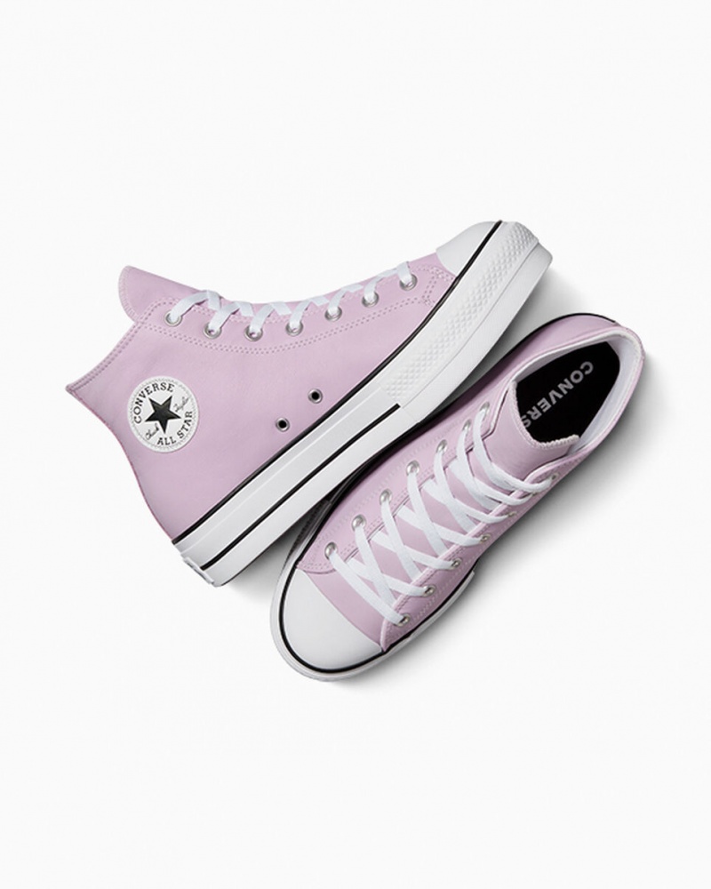 Converse Chuck Taylor All Star Lift Platform Excess Materials Hvide Sort | 23418YPLZ