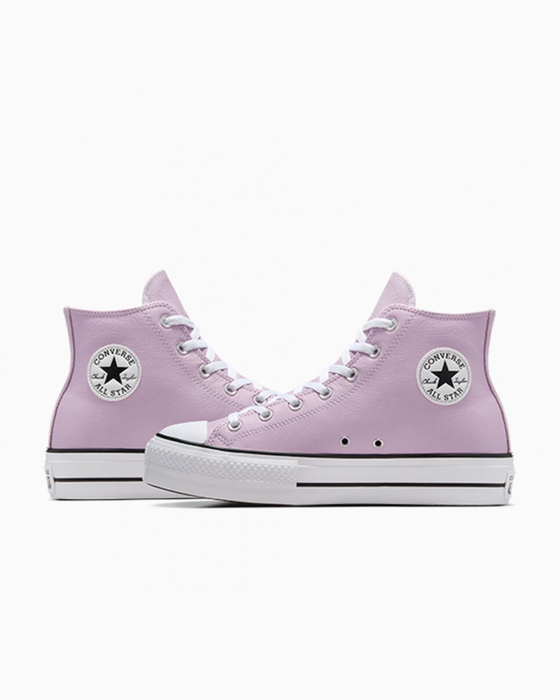 Converse Chuck Taylor All Star Lift Platform Excess Materials Hvide Sort | 23418YPLZ