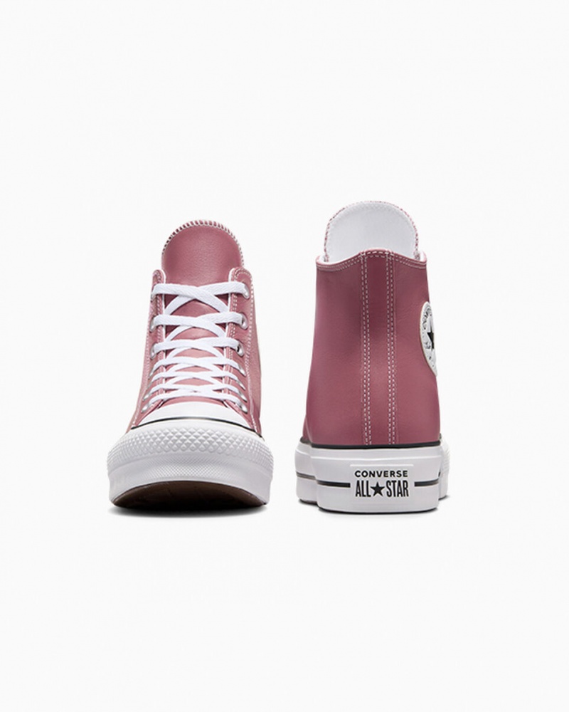 Converse Chuck Taylor All Star Lift Platform Excess Materials Lyserød Hvide Sort | 21458PSAB