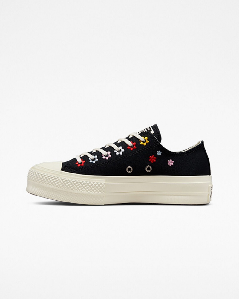 Converse Chuck Taylor All Star Lift Platform Floral Embroidery Sort | 71426ETML