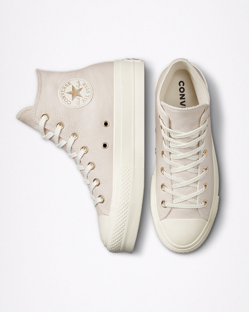 Converse Chuck Taylor All Star Lift Platform Golden Elements Lyseguld | 70198ISHE