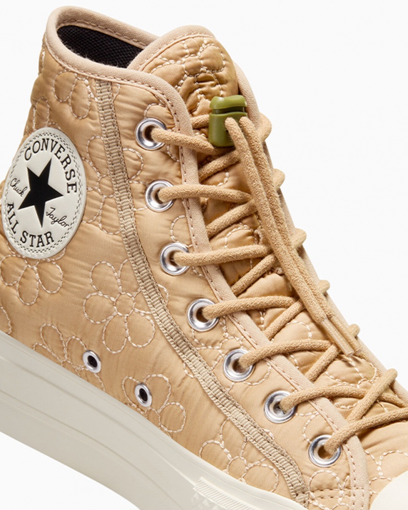 Converse Chuck Taylor All Star Lift Platform Quiltet Khaki | 27498MAPG