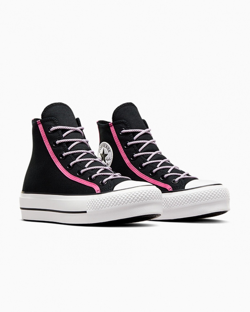 Converse Chuck Taylor All Star Lift Platform Utility Twist Sort Lyserød Hvide | 35826NZTS