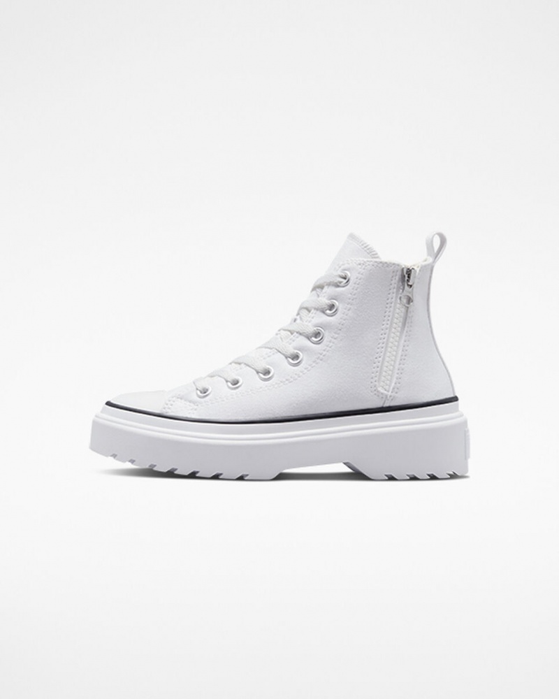 Converse Chuck Taylor All Star Lugged Lift Platform Canvas Hvide Hvide Sort | 86907SWTA