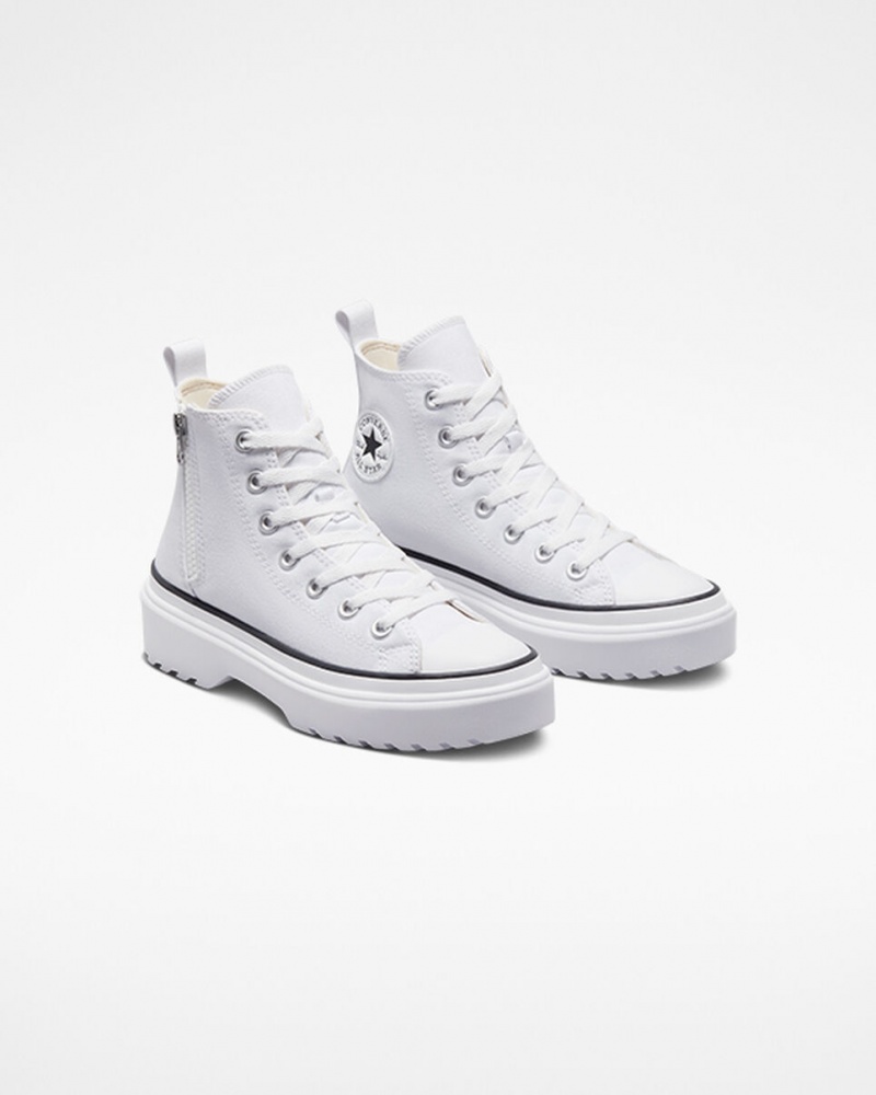 Converse Chuck Taylor All Star Lugged Lift Platform Canvas Hvide Hvide Sort | 86907SWTA