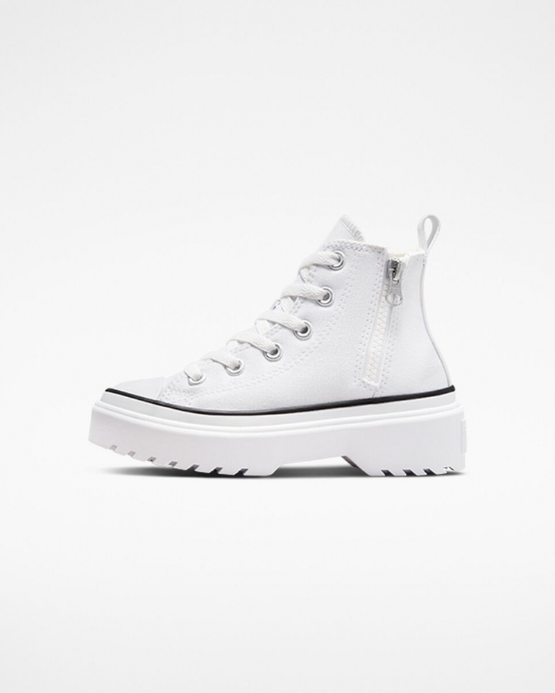 Converse Chuck Taylor All Star Lugged Lift Platform Canvas Hvide Hvide Sort | 09761CRFU