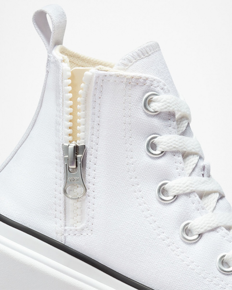 Converse Chuck Taylor All Star Lugged Lift Platform Canvas Hvide Hvide Sort | 09761CRFU