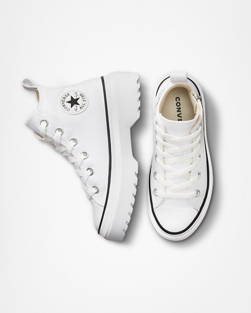 Converse Chuck Taylor All Star Lugged Lift Platform Canvas Hvide Hvide Sort | 09761CRFU